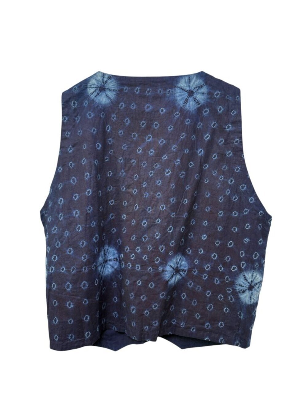 Spirit of Courage Nnamdi Ibenagu Vest Large Oversized Blue Tie Dye Africa Unisex - Picture 5 of 9